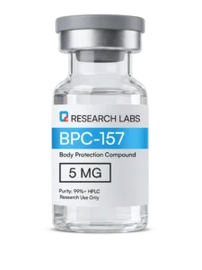 BPC-157 peptide vial, 5mg, Research Labs product for metabolic research.